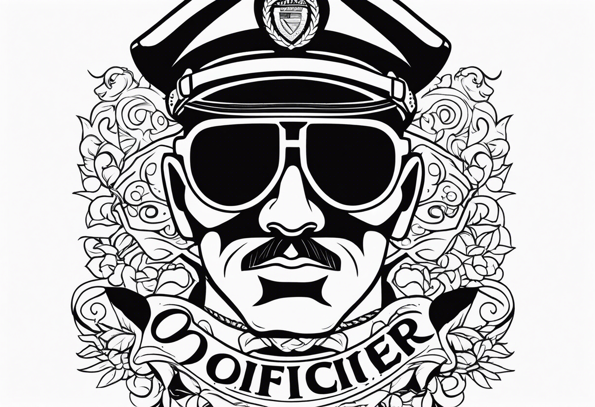 Officer Sunglasses tattoo idea