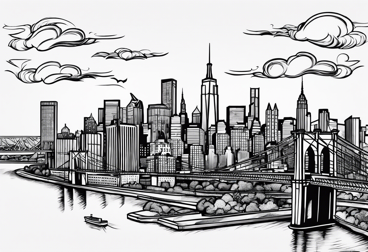 Brooklyn skyline tattoo idea