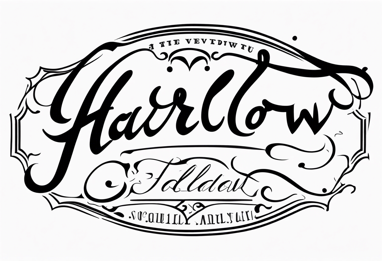 Harlow written in cursive tattoo idea