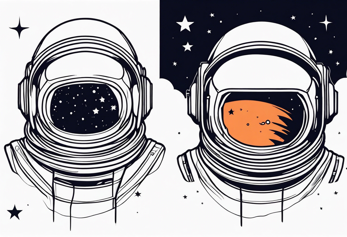 Crying astronaut tattoo idea