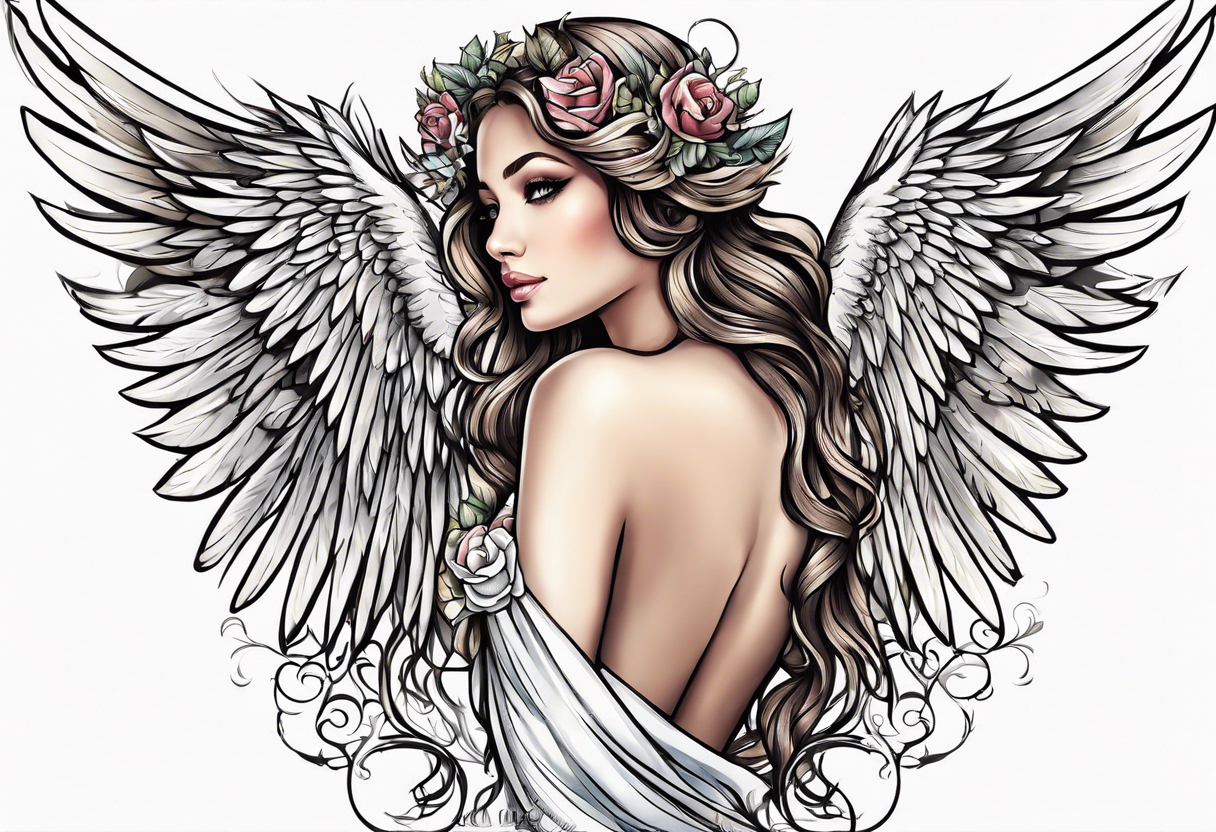 stone angel tattoo | Guardian angel tattoo, Beautiful angel tattoos, Angel  tattoo designs