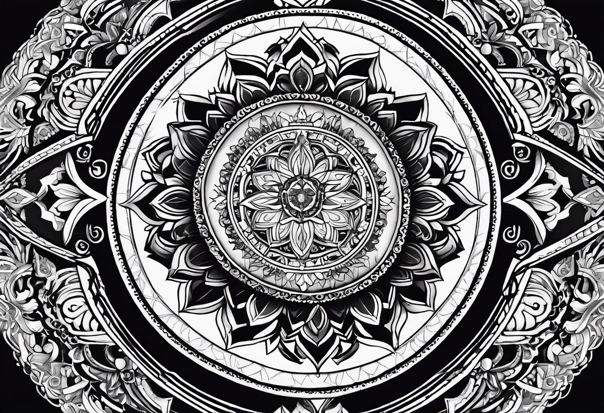 Combine intricate mandala patterns with religious symbols representing your faith at the center. This can create a visually stunning and spiritually meaningful tattoo. tattoo idea