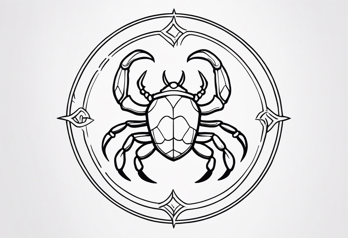 Cancer Zodiac Sign tattoo idea