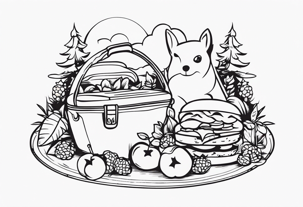 animal picnic tattoo idea