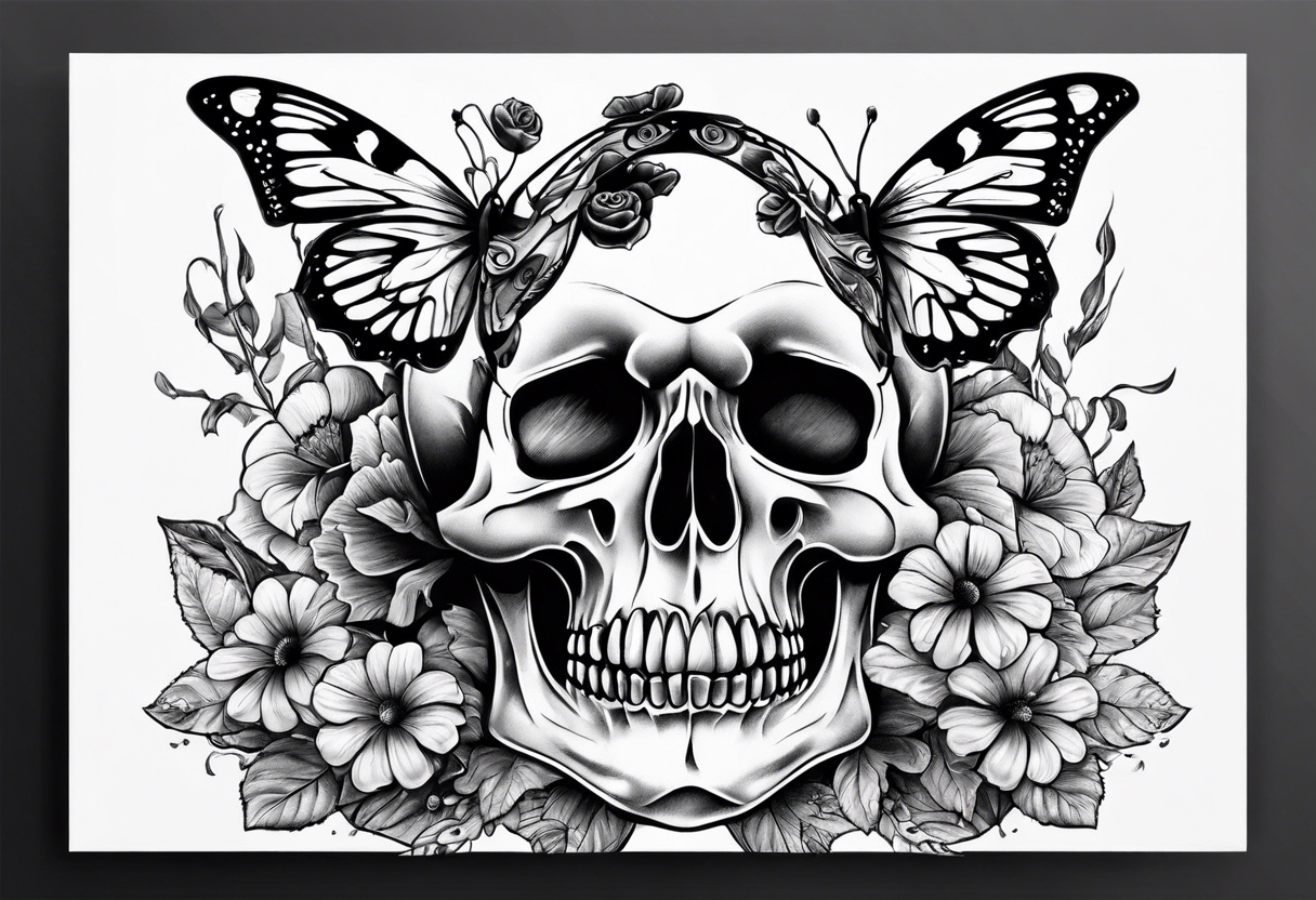 Death butterfly drugs mushrooms tattoo idea