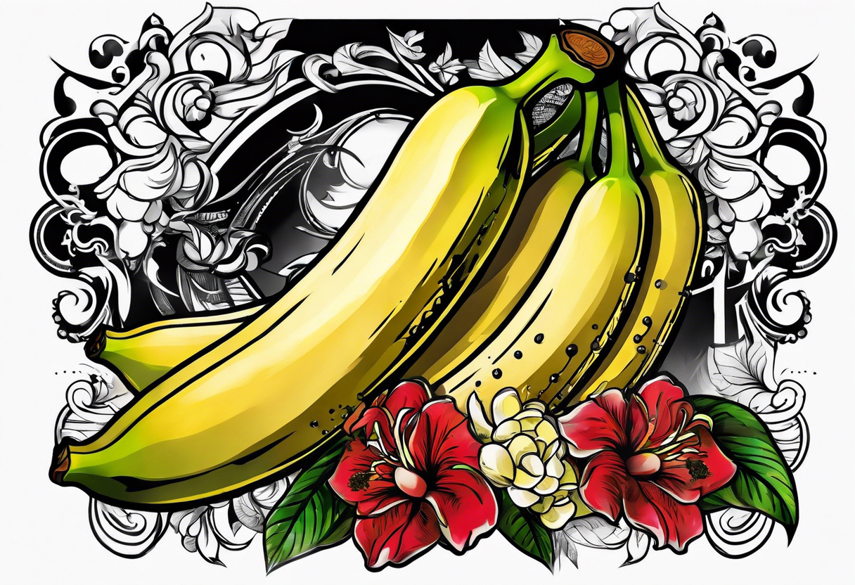 cigar banana hybrid tattoo idea