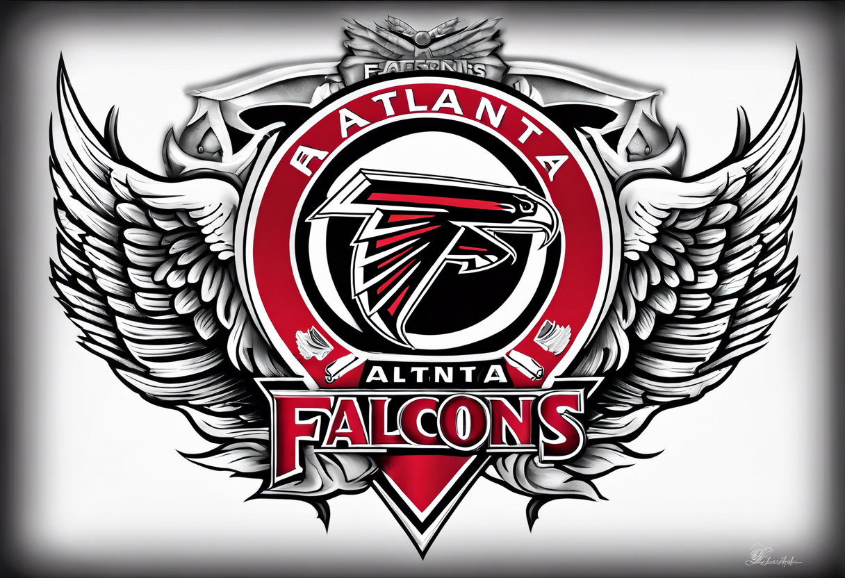 half sleeve with atlanta falcons, one piece, air force tattoo idea