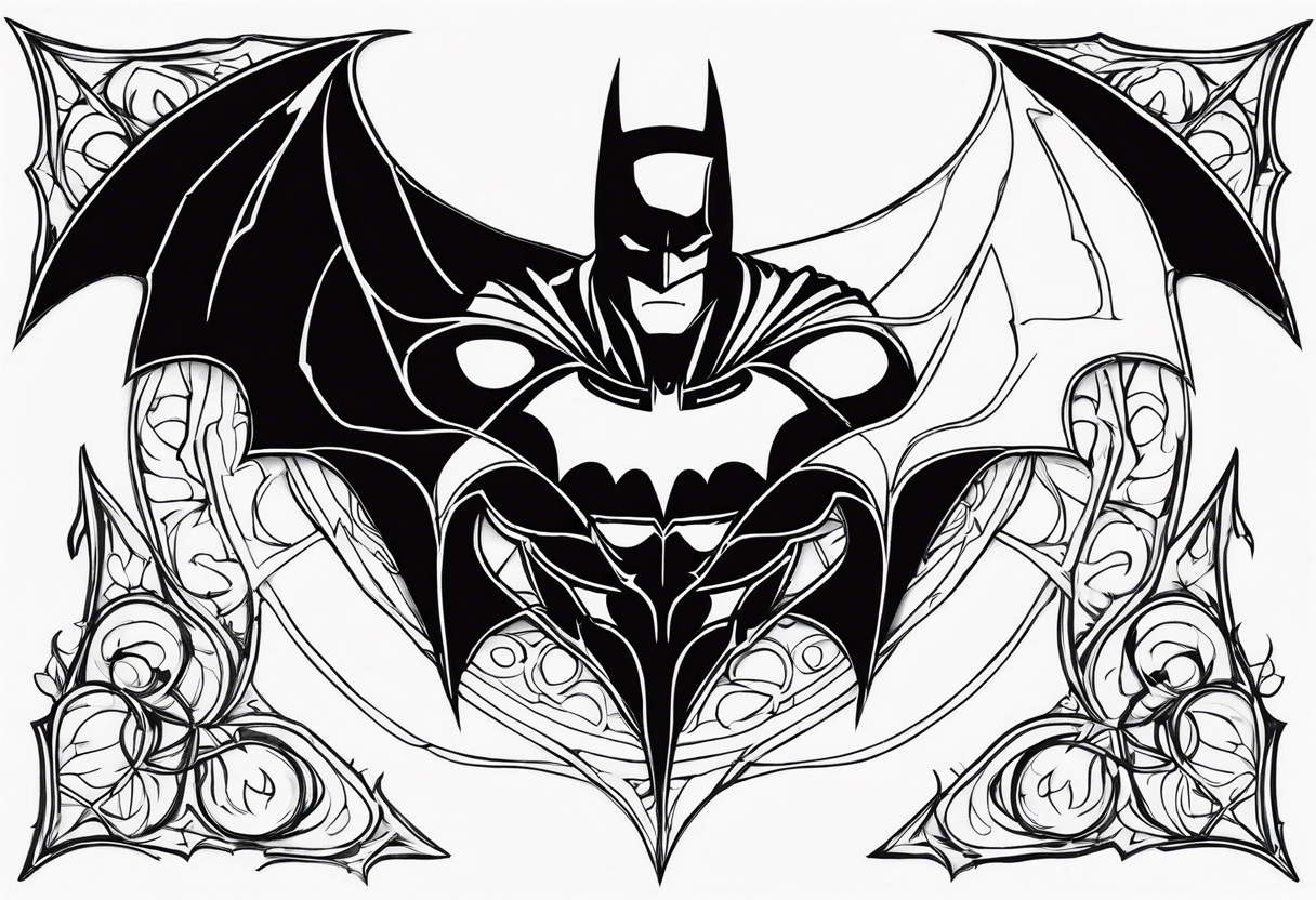 batman metal tattoo idea