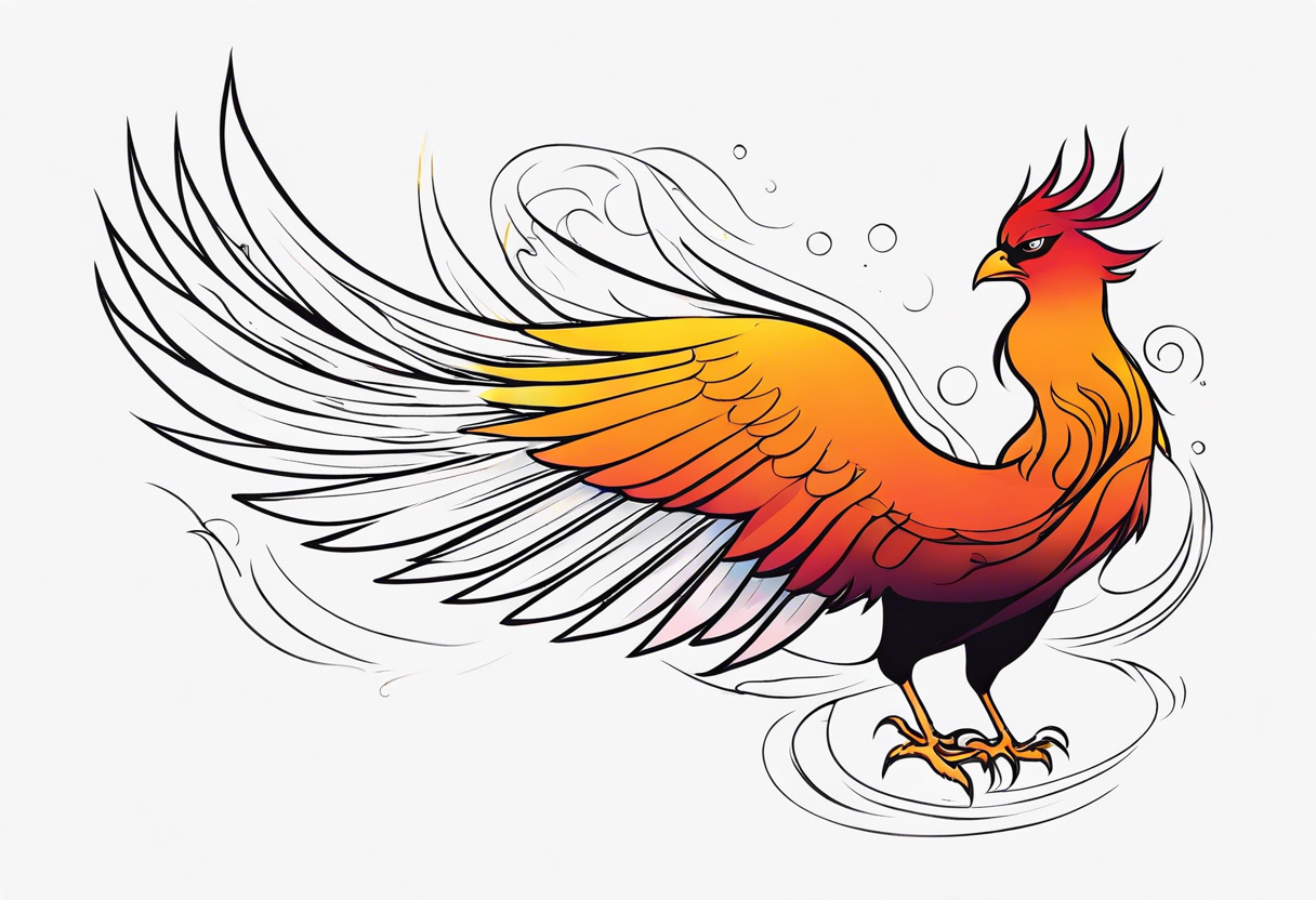 happy 
phoenix tattoo idea