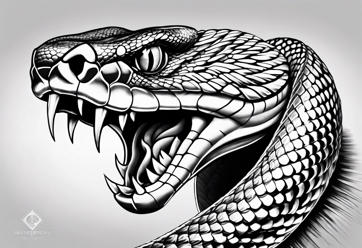 Snake head tattoo idea