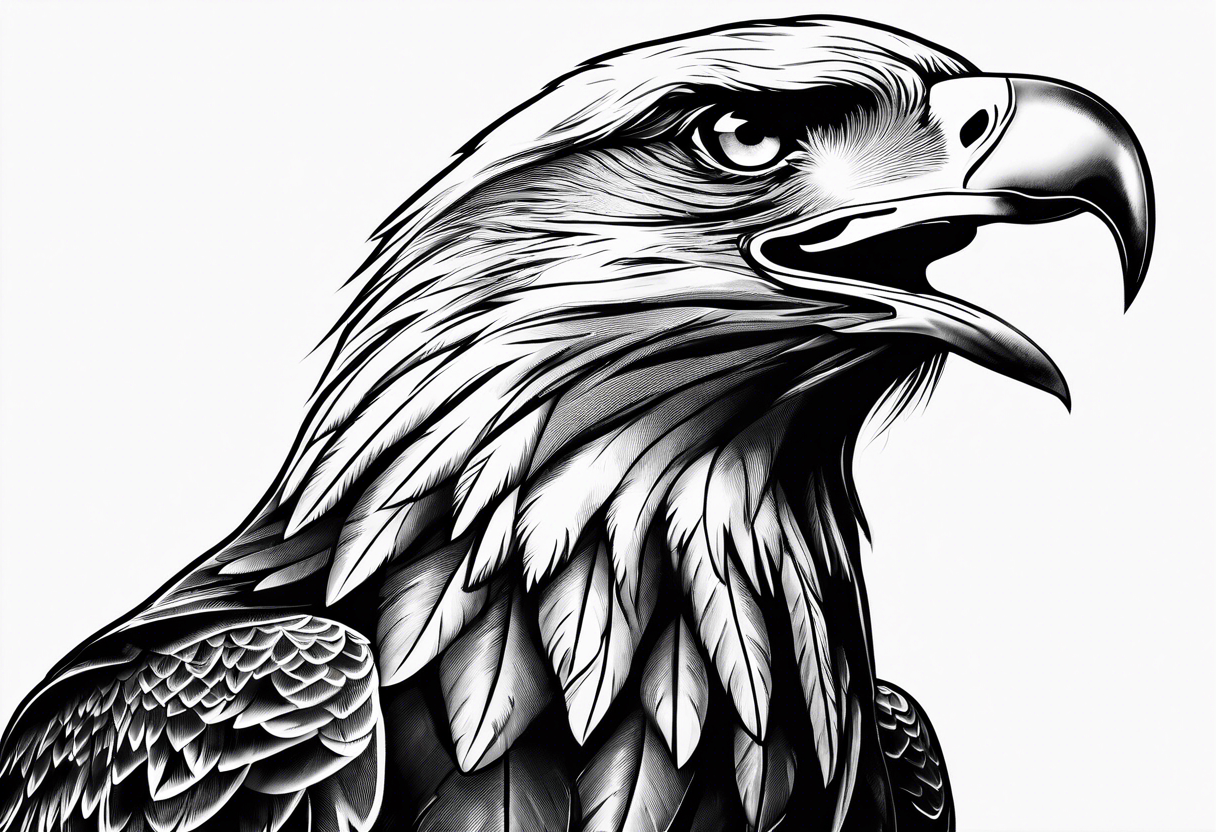 Wing of eagle tattoo idea