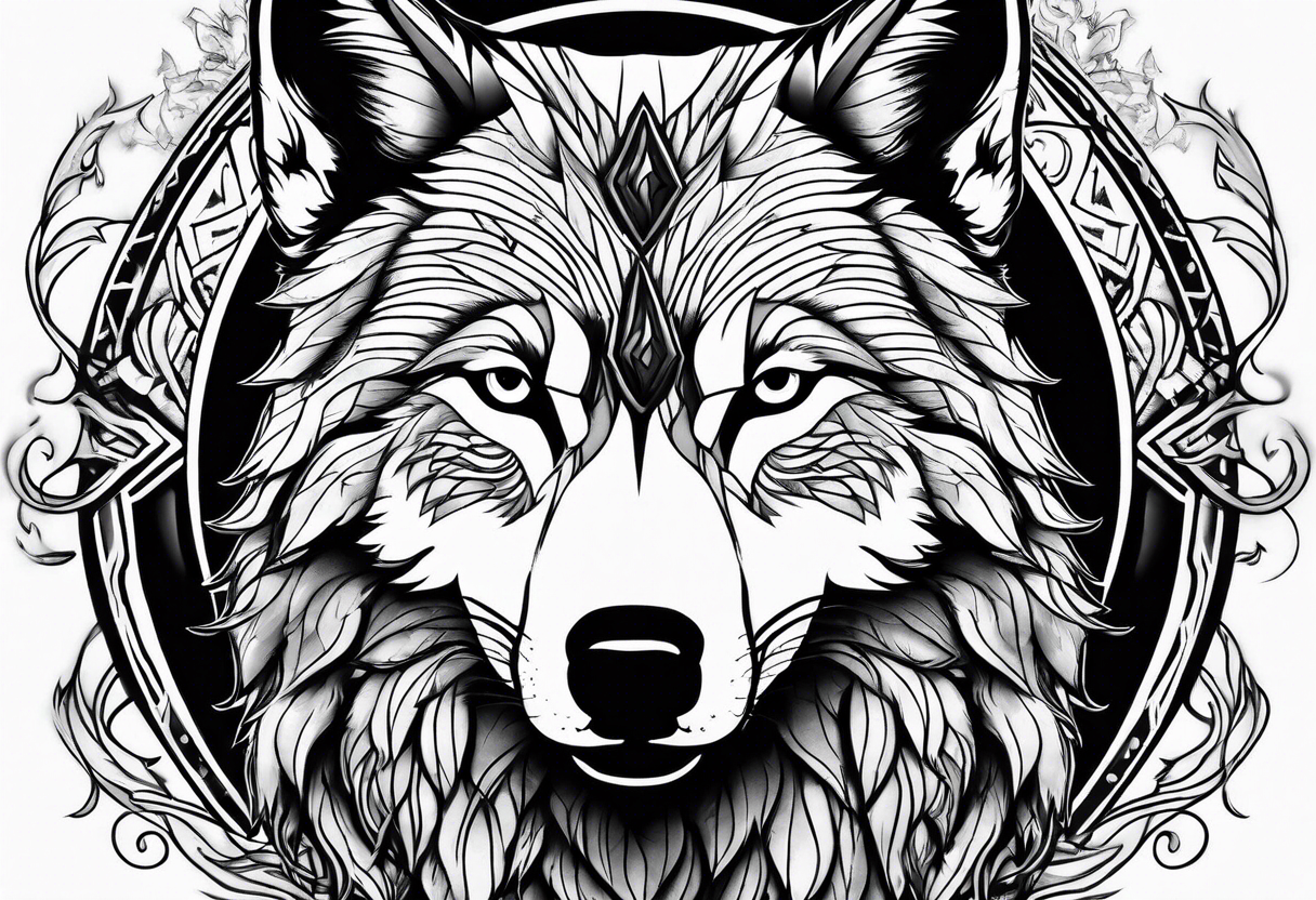 howling wolf tattoo idea