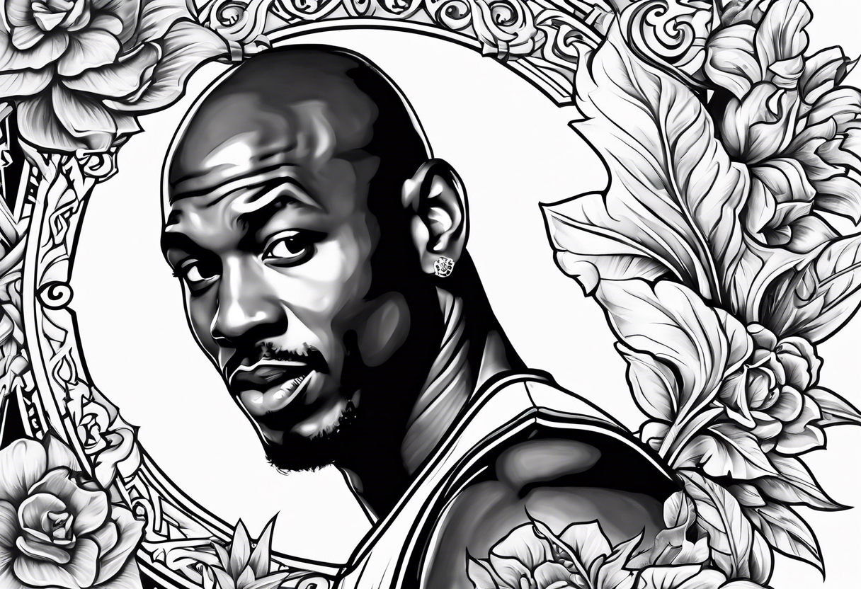 michael jordan tattoo. INlude him sticking his tongue out tattoo idea