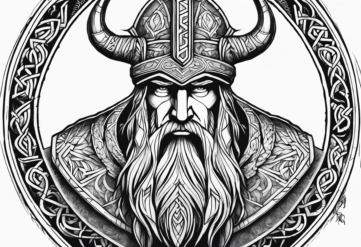 Odin of Rune symbol tattoo idea