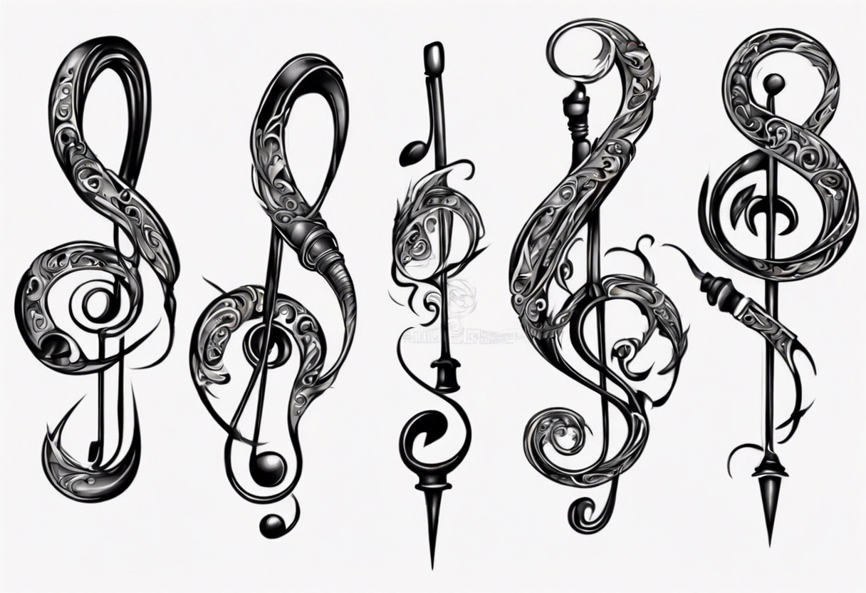 Music Notes Tattoo Commission by Shadowkira -- Fur Affinity [dot] net