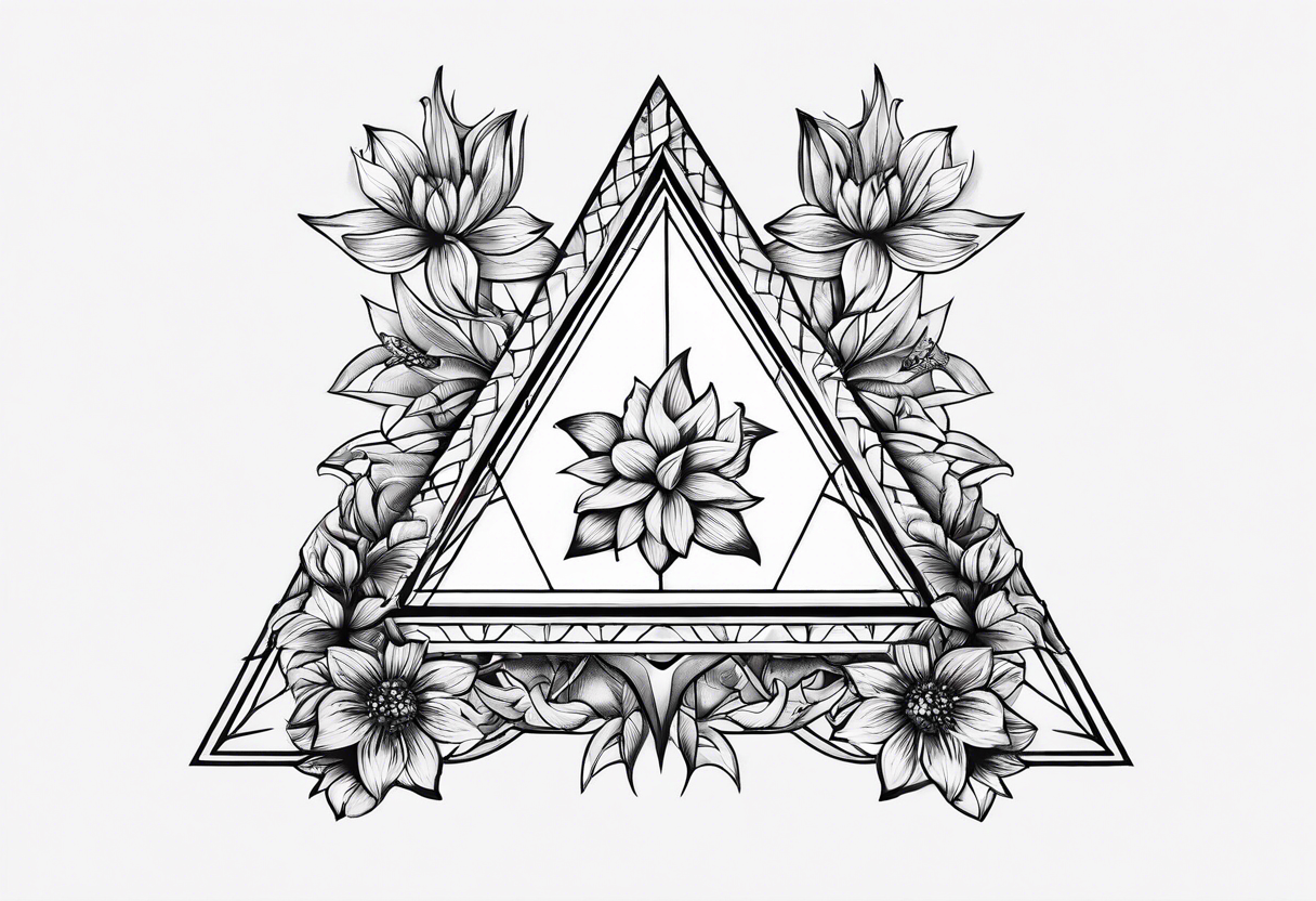 un triangulo simple sin flores tattoo idea