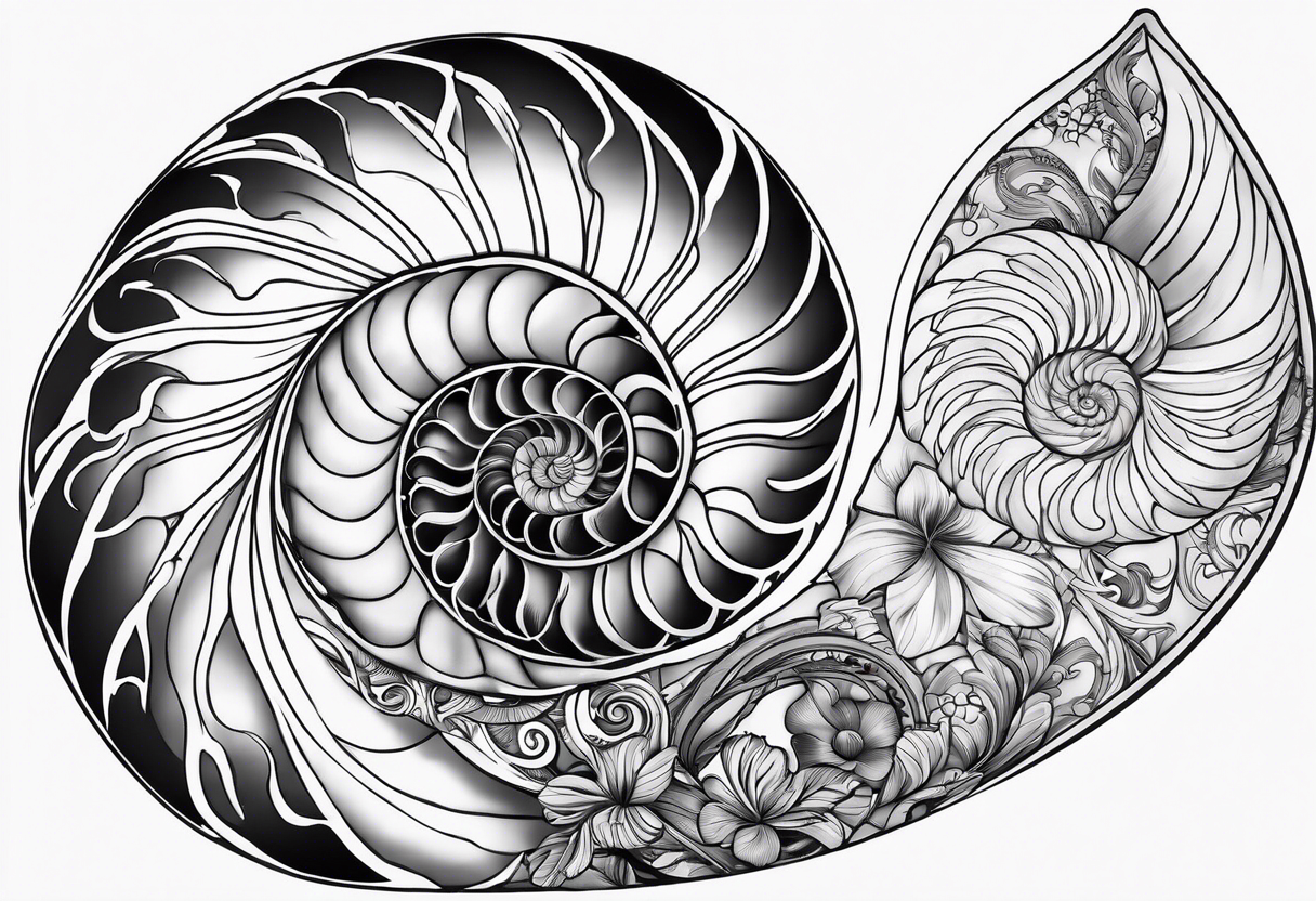 Nautilus shell tattoo idea