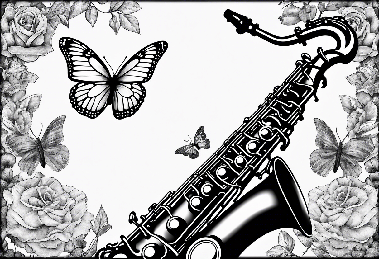 Saxophone, butterfly, rainbow, master chief tattoo idea