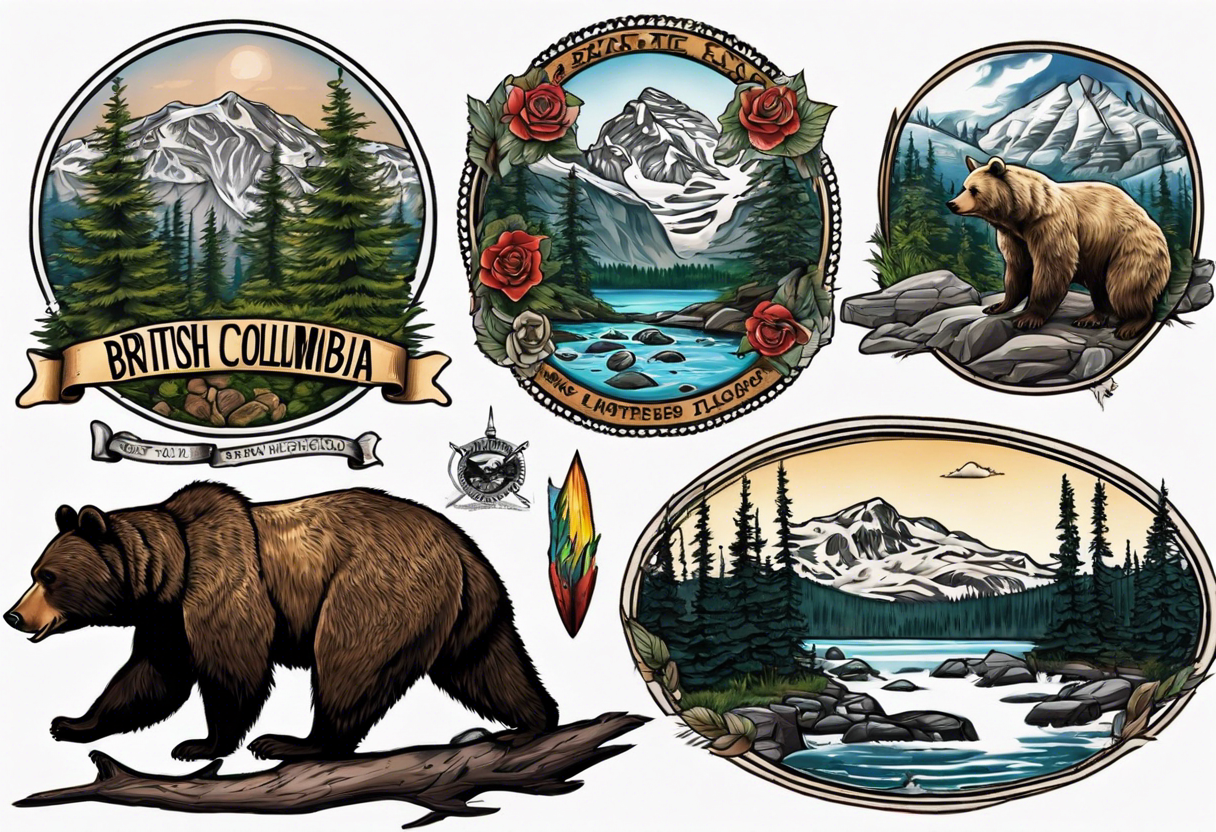 British Columbia landscape INSIDE THE bear tattoo idea