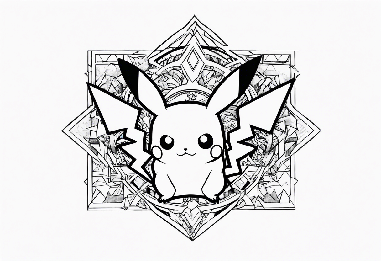 pikachu attack tattoo idea