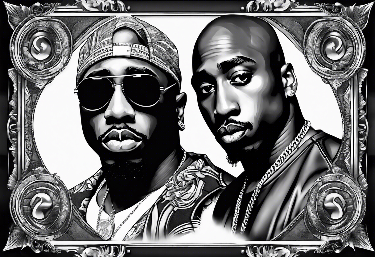 2pac and Notorious B.I.G. tattoo idea