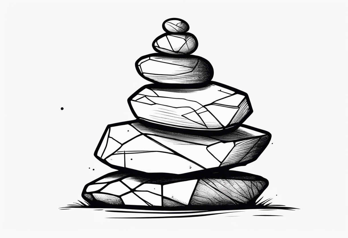 Rocks stacked on top of each other tattoo idea