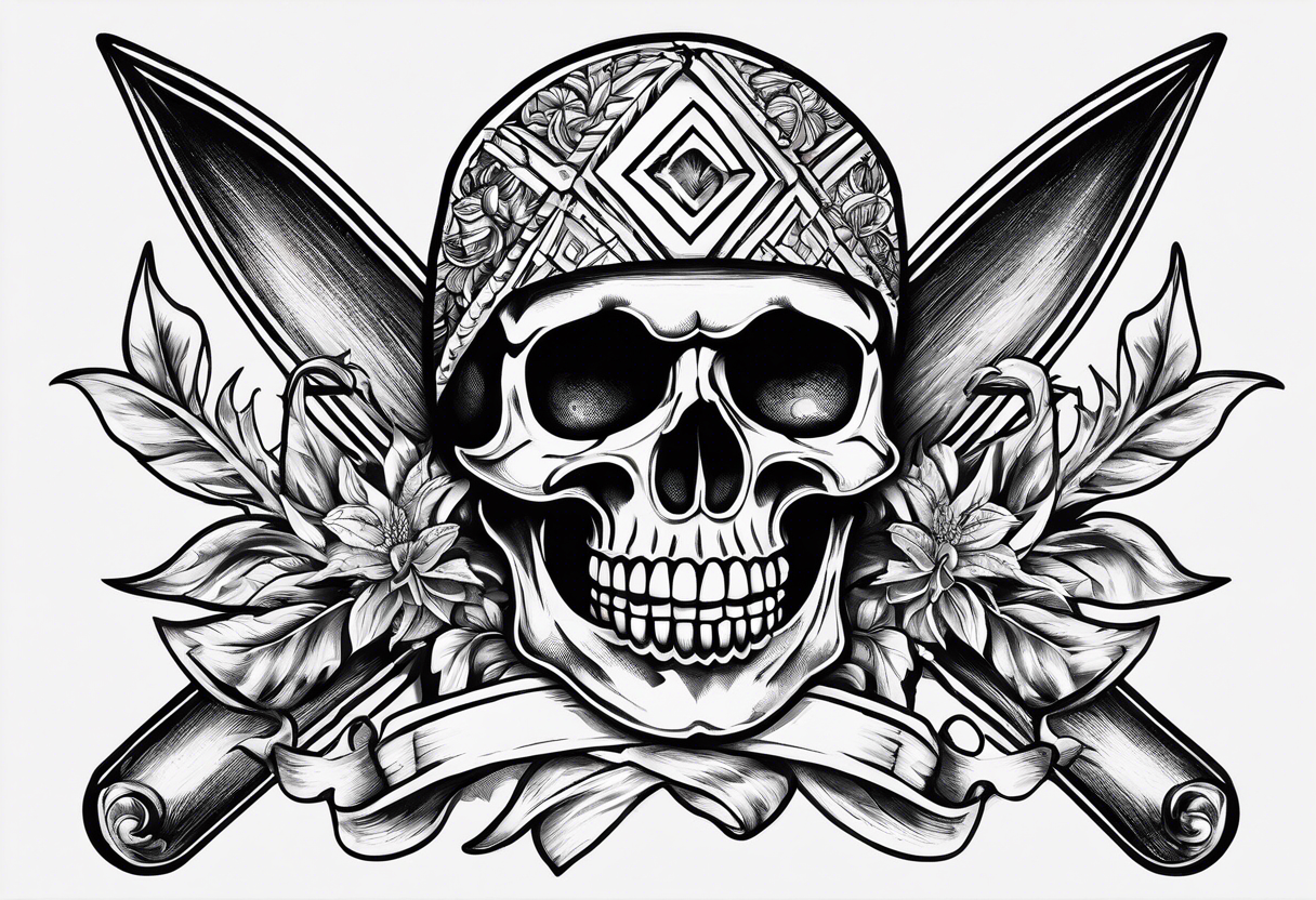 a chilli pepper and a skull and crossbones tattoo idea