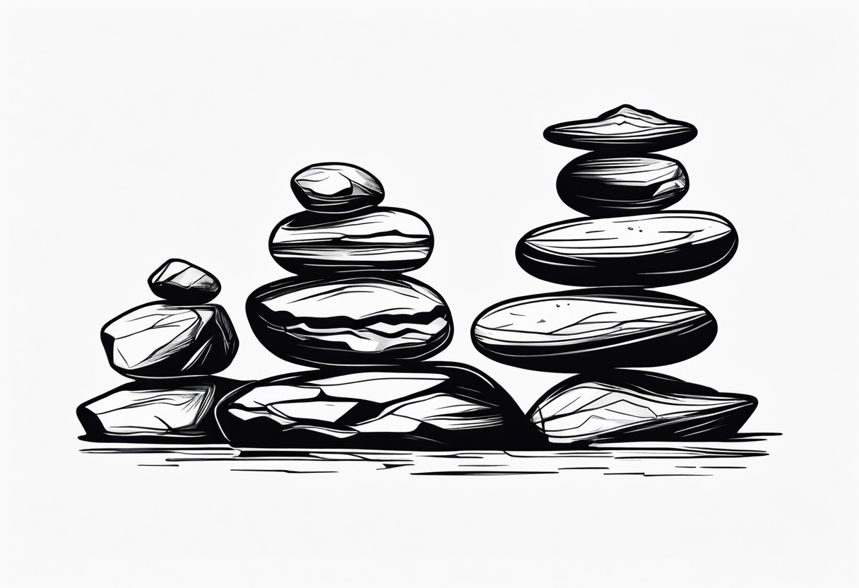 Rocks stacked on top of each other tattoo idea