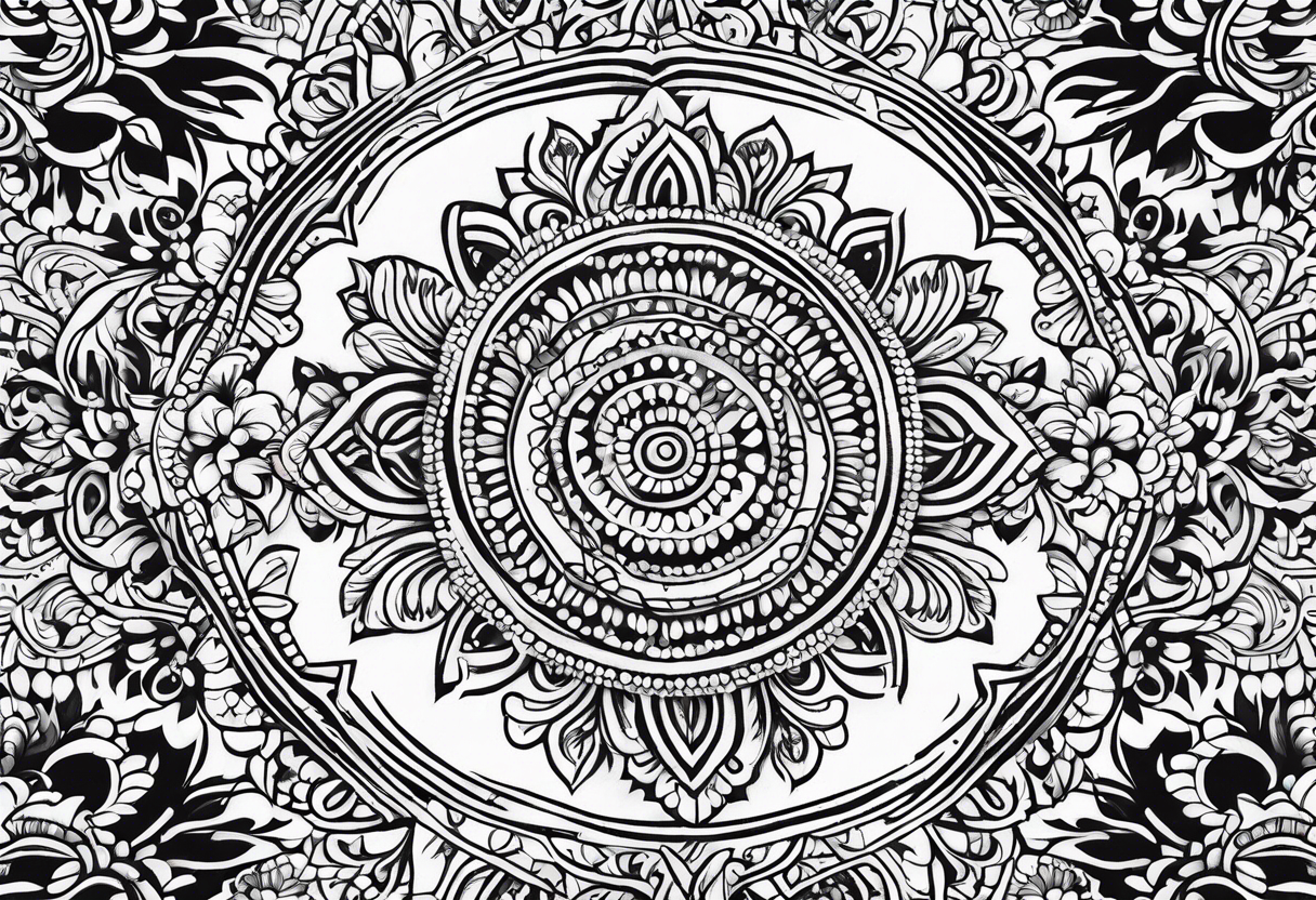 henna pattern tattoo idea