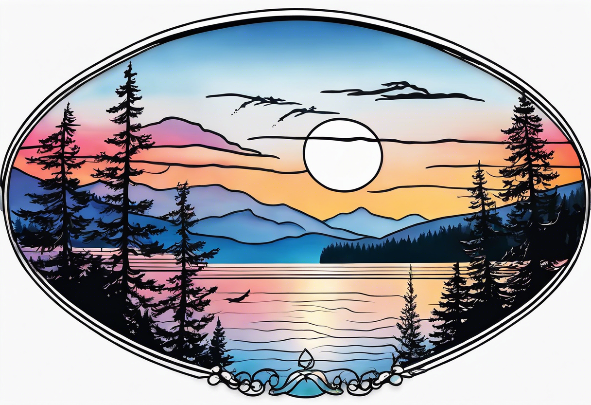 outline of lake george tattoo idea