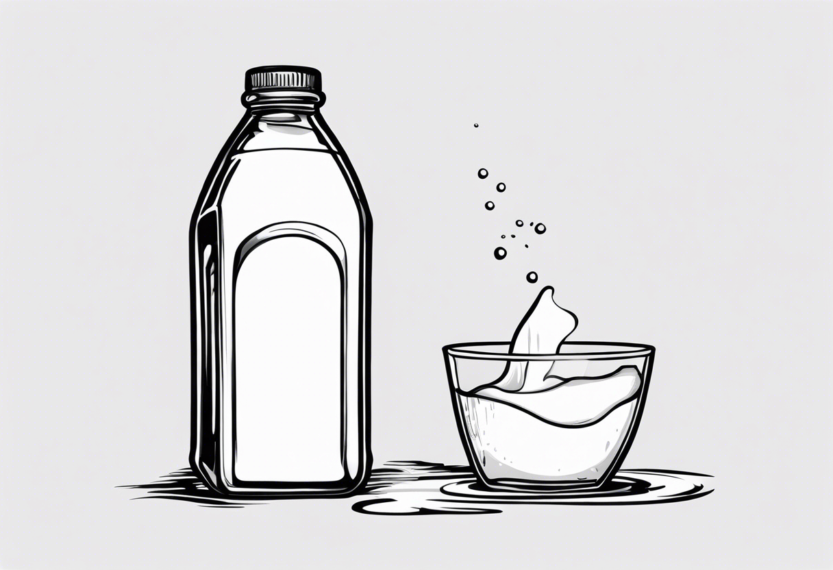 bottle of spilled milk tattoo idea