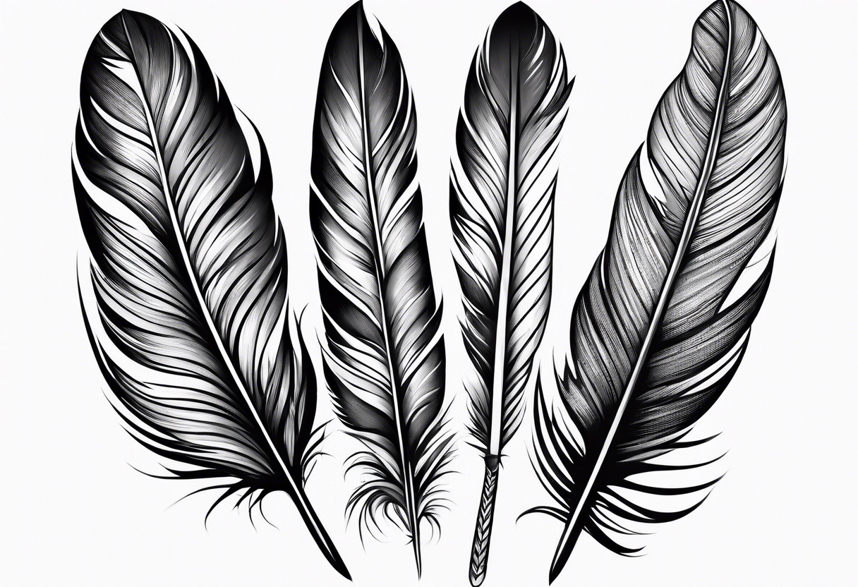 Feather pen tattoo idea