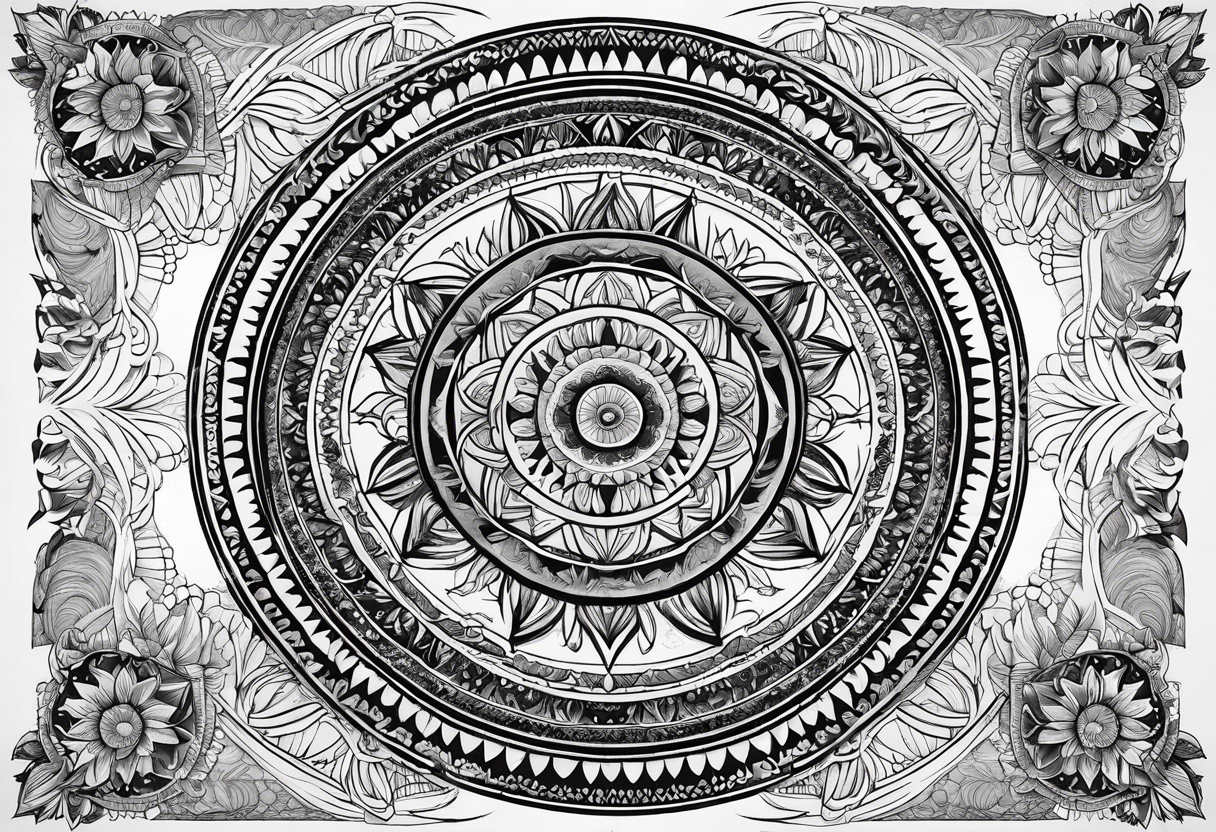 Mount Everest mandala tattoo idea