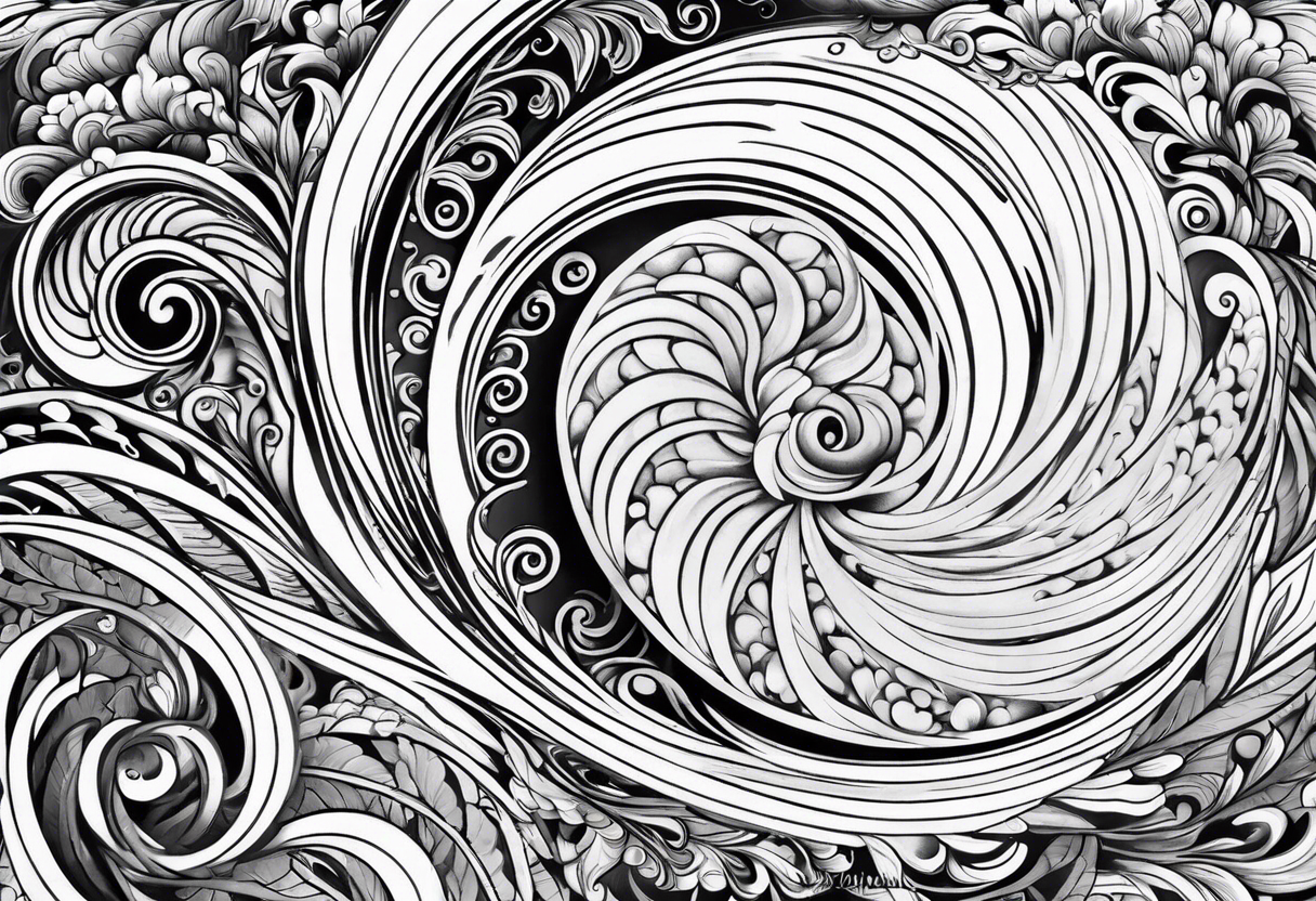 thick swirls tattoo idea