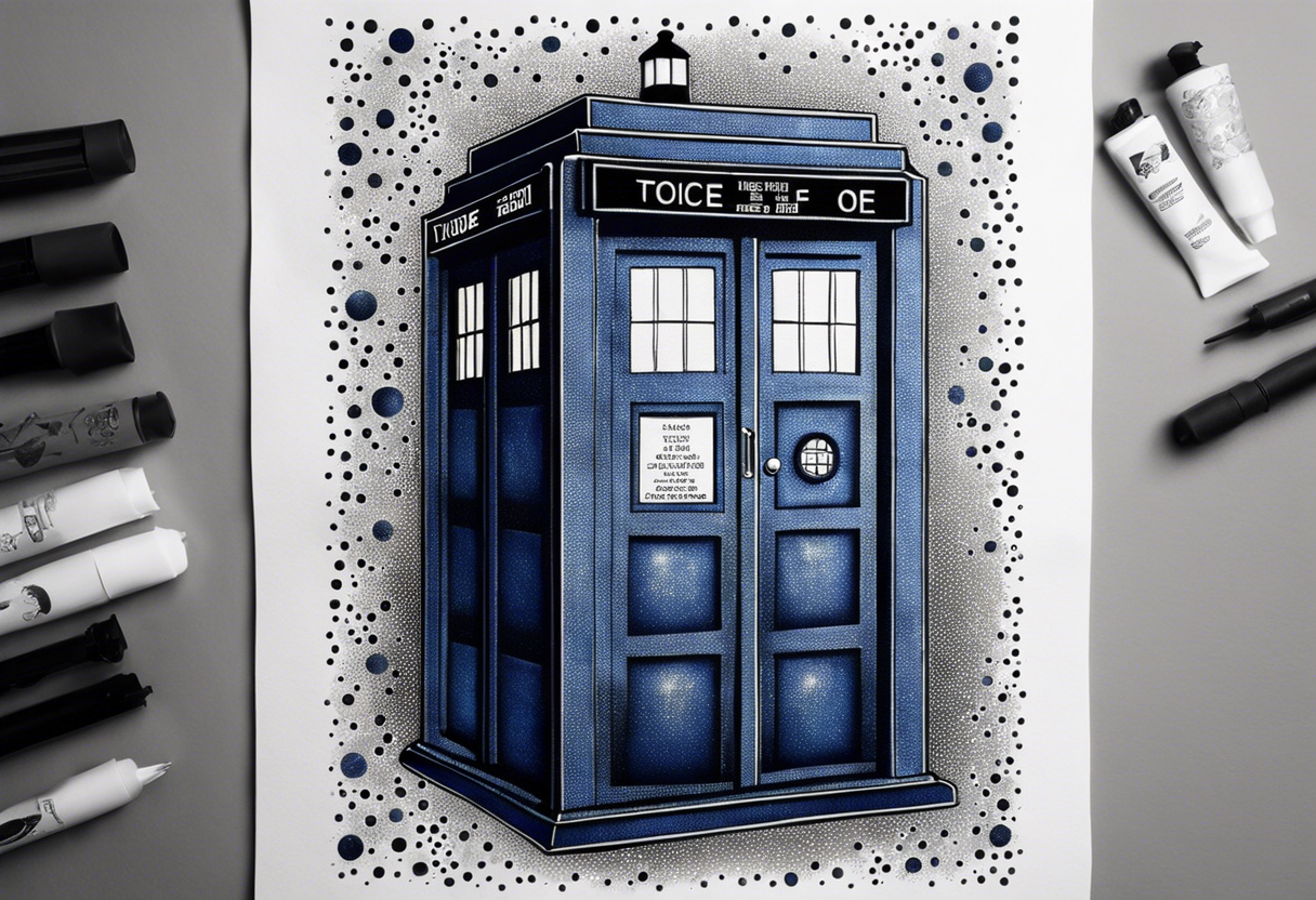 Tardis in a square tattoo idea