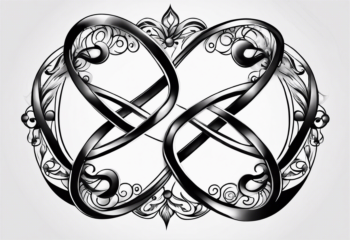 Infinity symbol with suckers tattoo idea