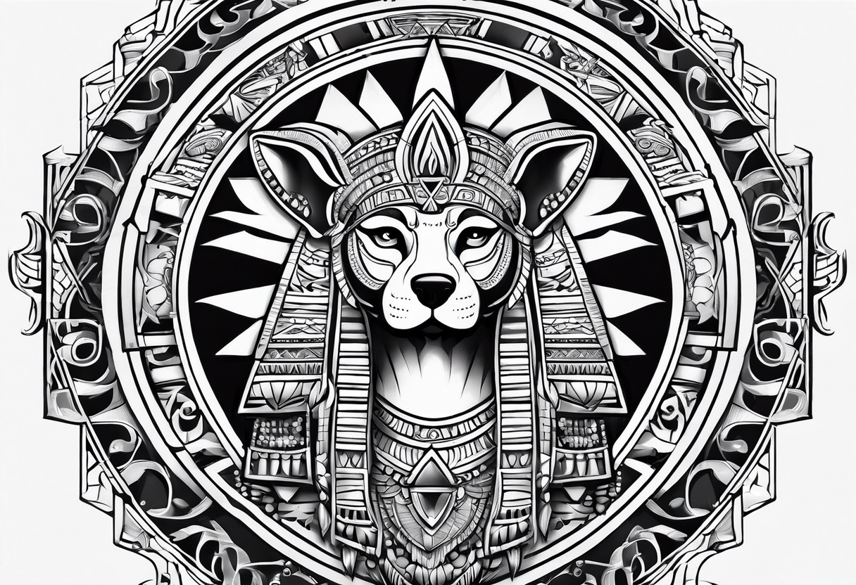 Egyptian dog god tattoo idea