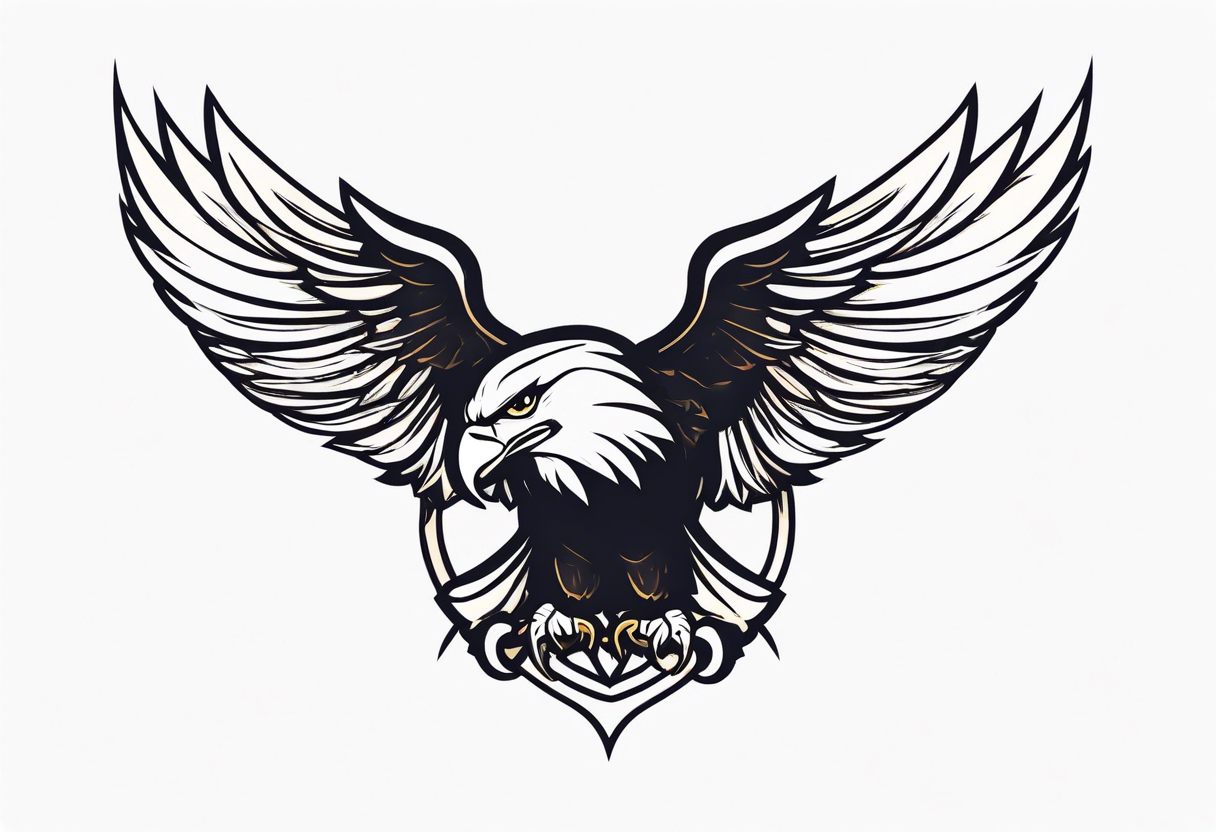 Eagle with blade tattoo idea