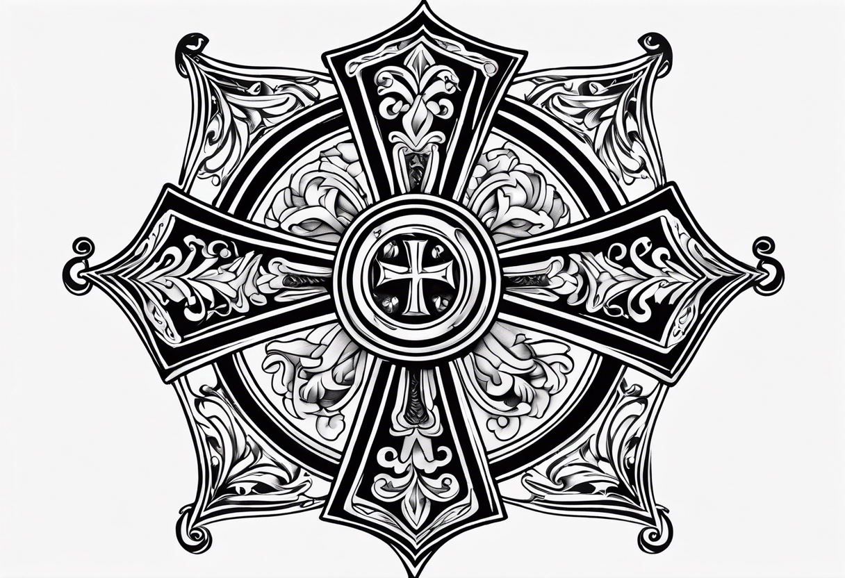 Maltese cross tattoo idea