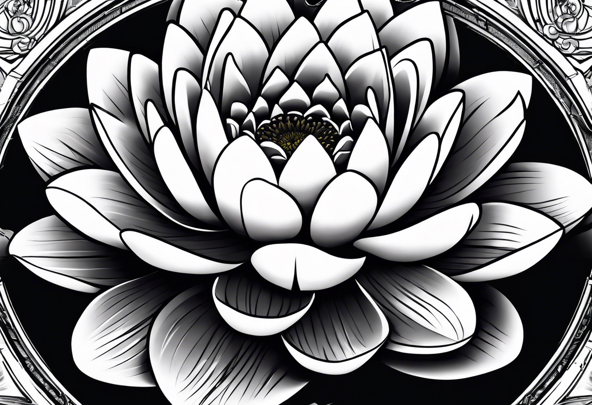 Waterlily and time tattoo idea