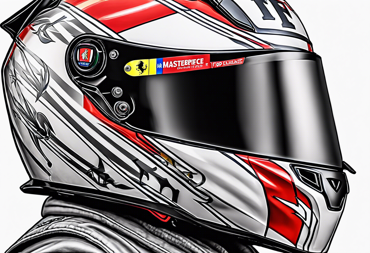 Formula 1 helment ferrari leclerc tattoo idea