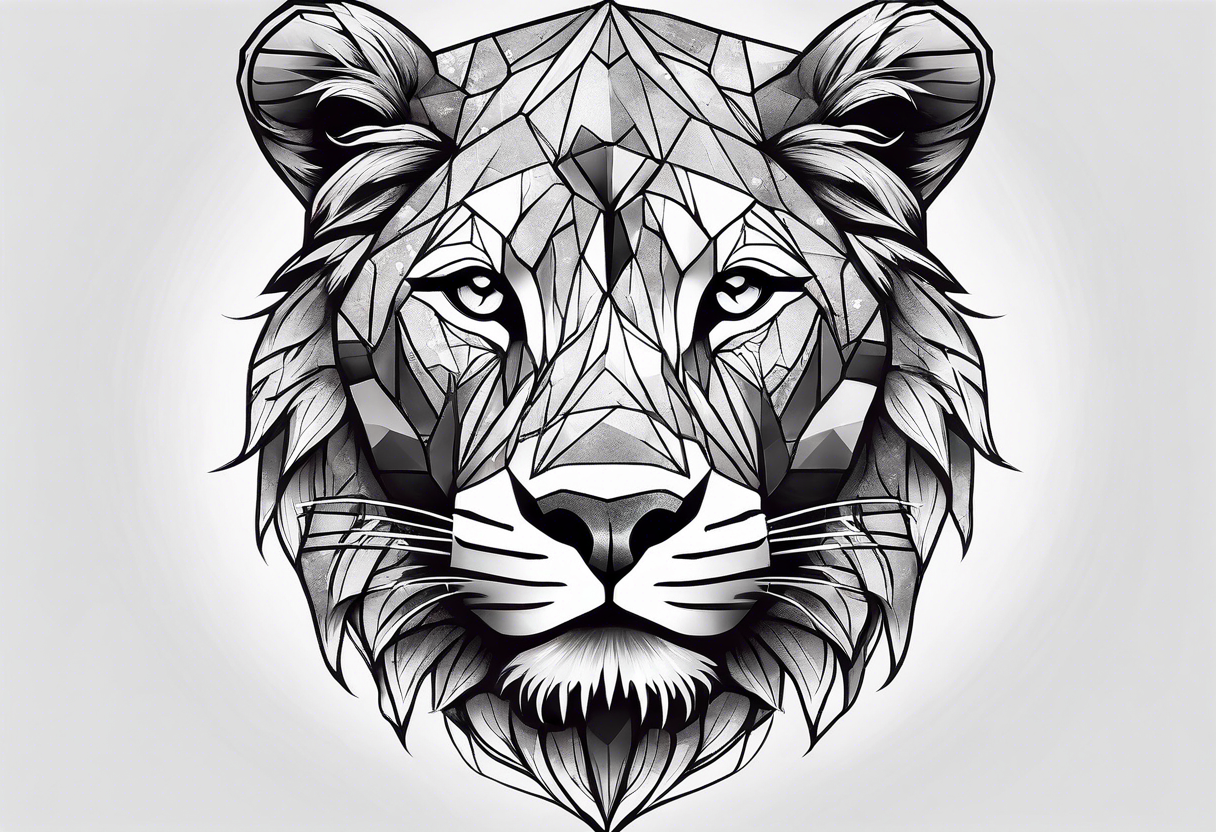 diamond in a lioness tattoo idea