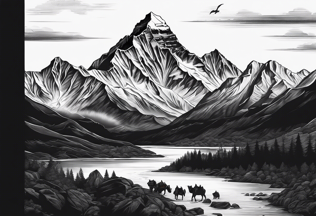 Mount Everest from Kala’s pattha tattoo idea