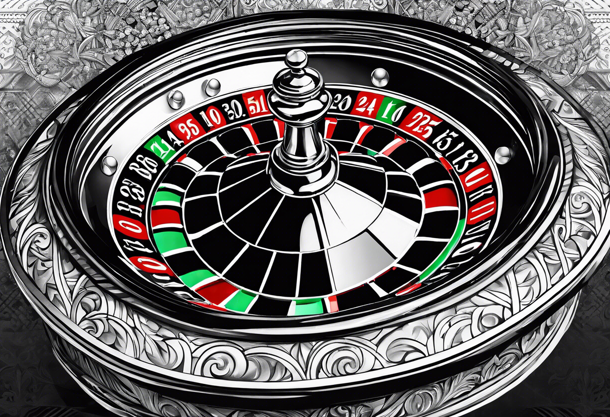 Roulette casino palmier soleil tattoo idea