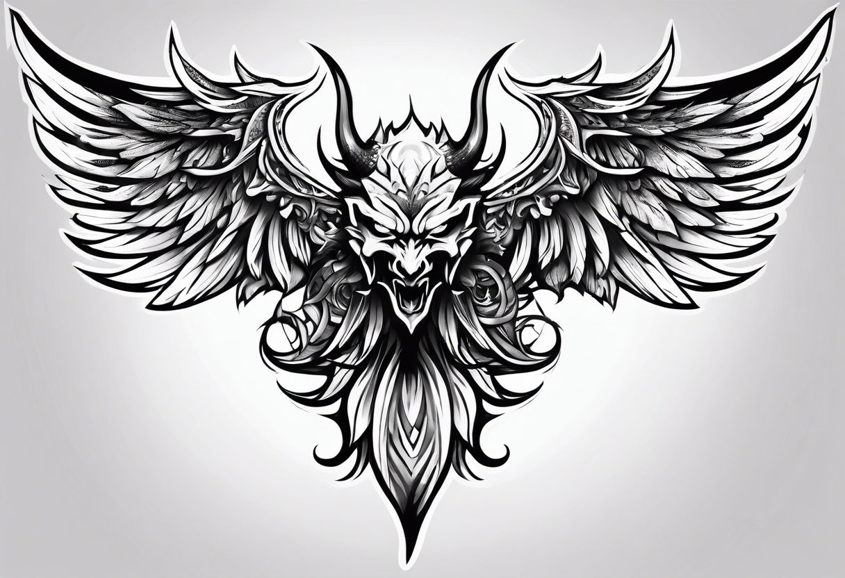 devil wing tattoo idea