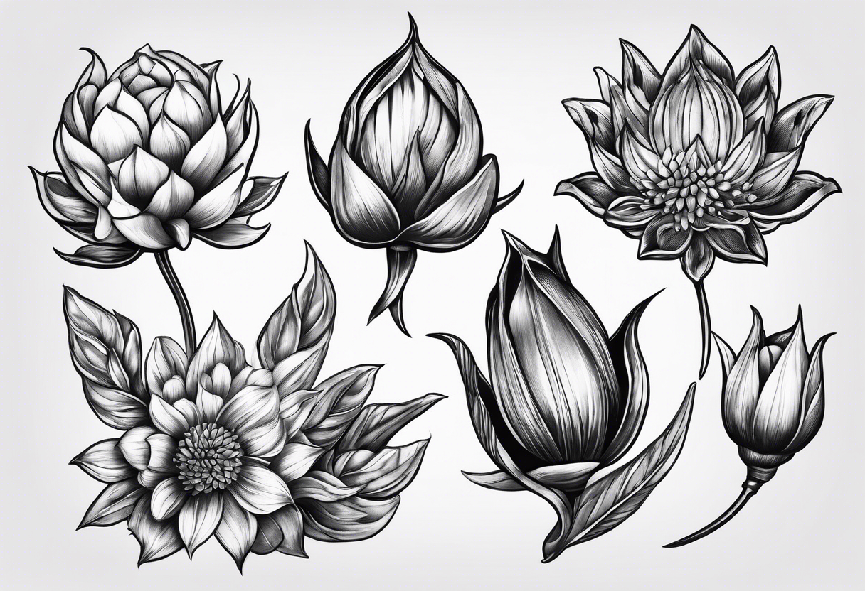 Seed pods tattoo idea