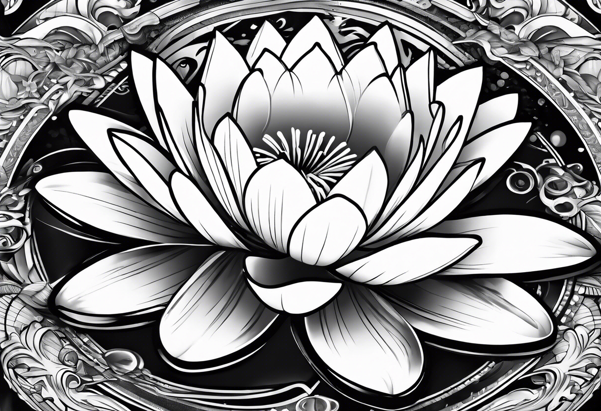 Waterlily and time tattoo idea