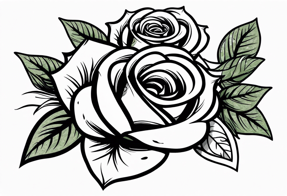 Roses made of money tattoo idea