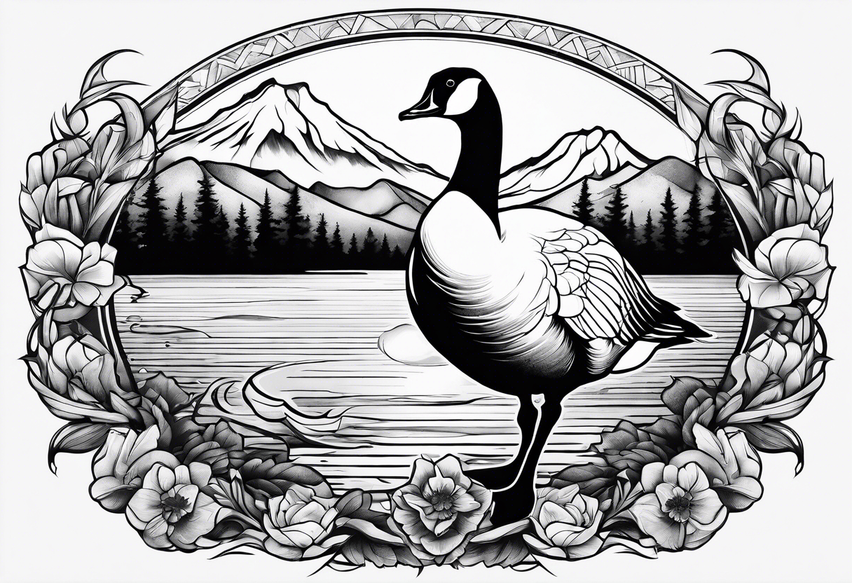 canadian goose tattoo idea