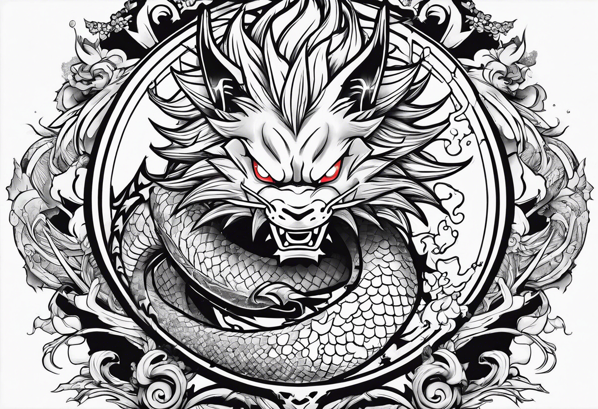 One Piece, Dragon Ball, Naruto and Bleach  Combined tattoo idea